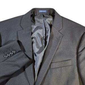 Stafford 48R Black Coolmax Classic Fit Performance Blazer Suit Jacket Sport Coat